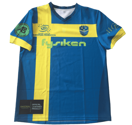 The Sweden Rugby League team shirt.